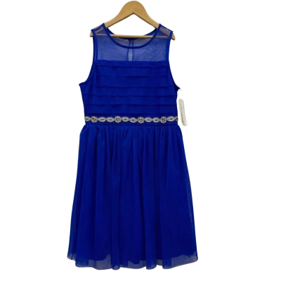 Sequin Hearts Girls Kids Party Dress Size 16 Hot Blue BNWT