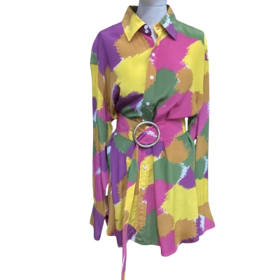  Bãmba Swim Titan Belted Shirt  Size M / S Long Sleeve Shirt Multicoloured 
