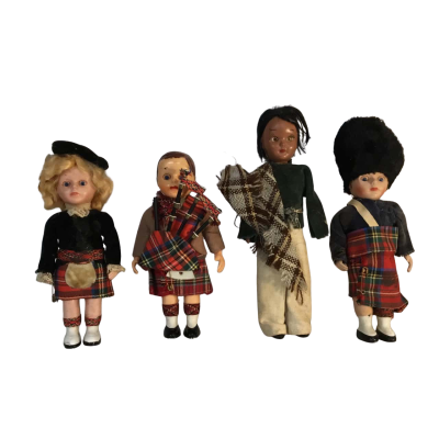 Scottish Figures as pictured Approx 19 x 4cm