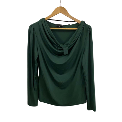 David Lawrence Womens  Size XS Cabello Cowl Neck Top Seaweed