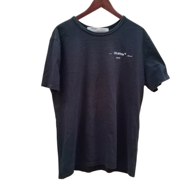 Mens Off-White T-shirt Black Size XL