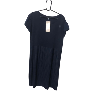 UNI QLO Kids Navy Blue Pleated Dress Size 150 /10- 12