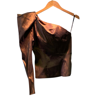Sheike Womens  Size 8 Off-the-shoulder Top Brown 