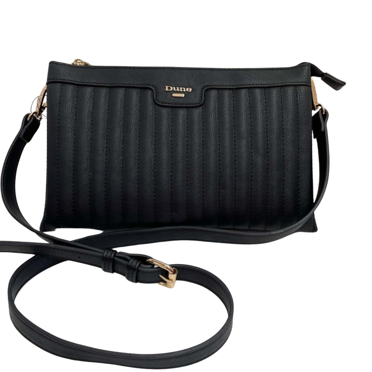 Dune London Black Quilted Handbag with long strap.(s)