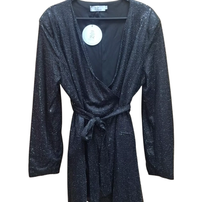 Style Me Over Womens  Size 16 Long Sleeve Dress Black  