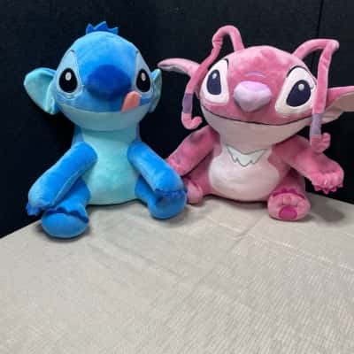  Licensed Disney Lilo & Stitch Plush Soft Toy. Stitch & Angel