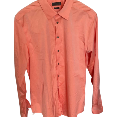 Calvin Klein Mens  Size 34 / 35 Long Sleeve Shirt -Orange 