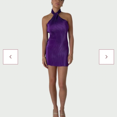 L’IDEÉ Womens  Size 8 Mini Dress Purple 