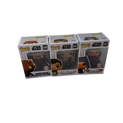 Pop Star Wars Trio Darth Maul,The Mandalorian, Ahsoka