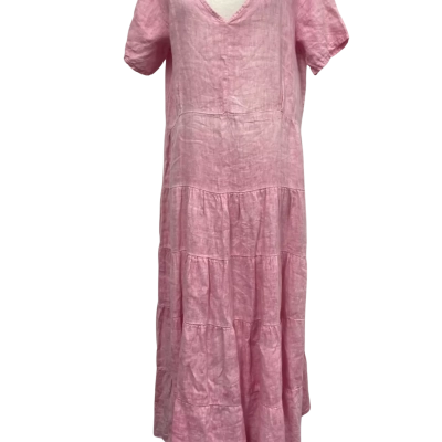 Donna Donna 100% LINEN Pink Dress