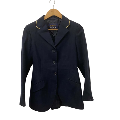 Windsor Womens  Size 14 Equestrian Jacket Navy Blue / Pin Striped 