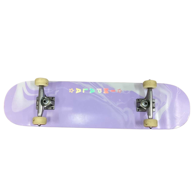 Impala Cosmos complete Skateboard purple and white