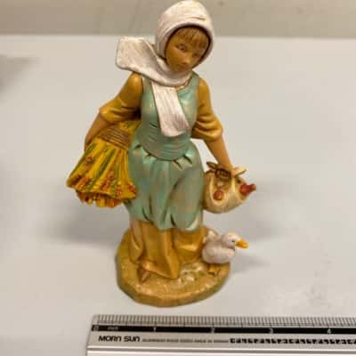 Depose Italy No. 156 Hannah With Goose In Village Figurine Fontanini 1997