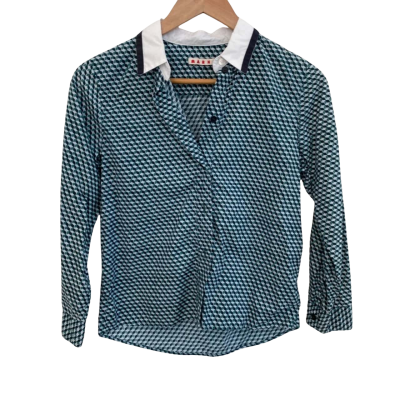 Marni Mens  Size S Business Shirt Green / Pattern 