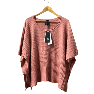 Taking Shape Womens Size 18 / M Pink  Short Sleeve Jumper