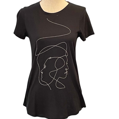 Witchery Womens Size XS Short Sleeve/T-shirts Black/White