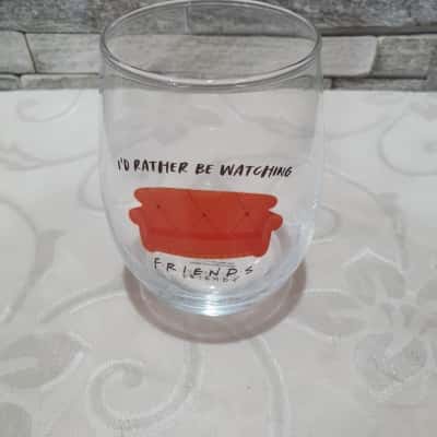 Friends " I'd  Rather Be Watching Friends " Glass