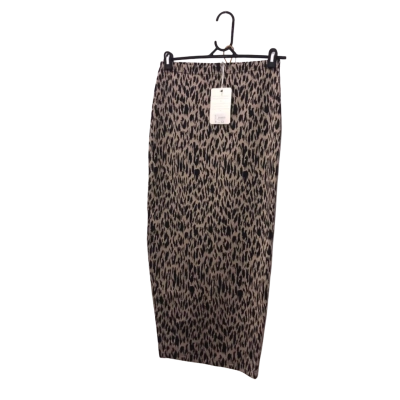 *Brand New* Motto Black Animal Print Ponte Miracle Skirt Size 12
