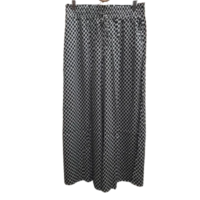 New With Tags ST.FROCK 'Goldie' Wide Leg Pant in Black & Cream Geometric Print in Size 16