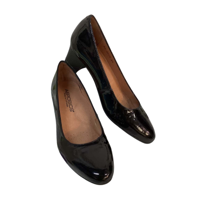 Aerobics Portugal Womens Size 36 Leather Heels Black  