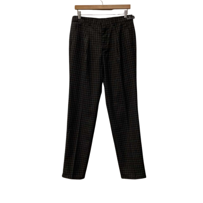 Valencia Mens  Size 34 Straight Leg Pants Black  / Gingham / Grey 