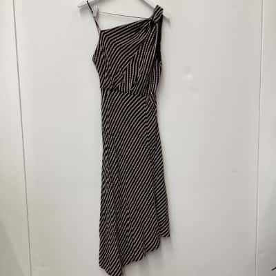 Reiss Womens  Size S Black  / Striped / White dress 
