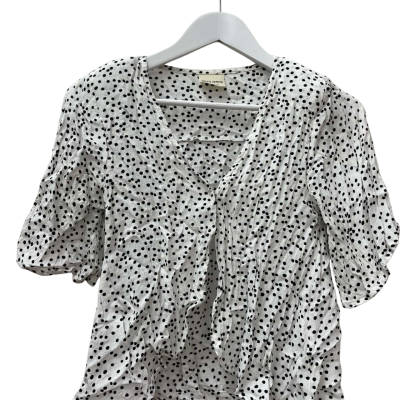 Zulu & Zephyr Women's  Size 8 Blouse / Button Up Top Black  / White 