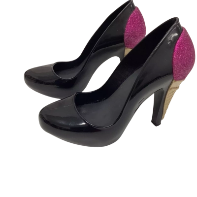Melissa Womens  Size 7 Heels Black  / Gold / Pink  