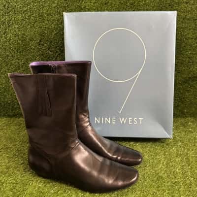 Nine West Rosabel Black Ankle Boots Size 8