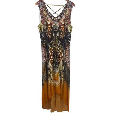 Rockmans Womens  Size 12 Maxi Dress Multicoloured 