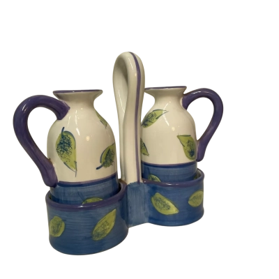 Mayfair & Jackson Ceramic Oil & Vinegar Cruet Set