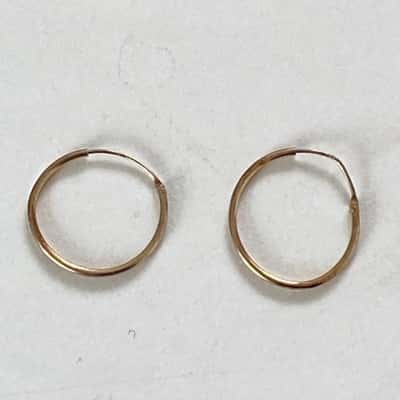 S925 Sterling Silver Gold Plated Hoop Earrings