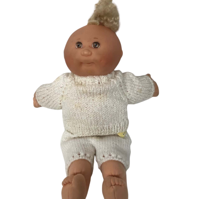 Cabbage Patch Doll Cream in  Knitted Set