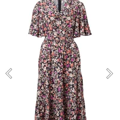 Witchery Womens Size 10 Ditsy Print Soft Sleeve Dress - NEW with Tags