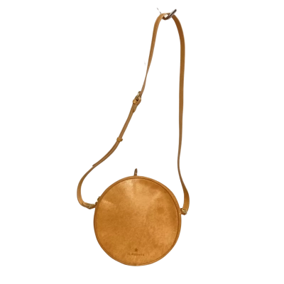  IL Bisonte Round Leather  Cross Body Bag Light Brown 