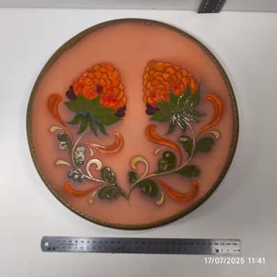 Signed Hand Made Floral Outdoor Decor Artwork Wall Hanging 