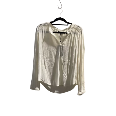 BNWT Diana Ferrari Womens Size 12 Vanilla Tie Neck Long Sleeve Blouse / Long Sleeve Top Cream RRP $99.95