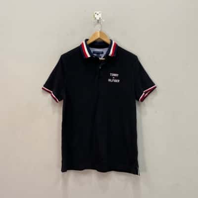 Tommy Hilfiger Mens  Size M Polo Shirt Black  