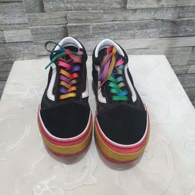 Vans Womens  Size 7.5 Sneakers Black  / Multicoloured / White 