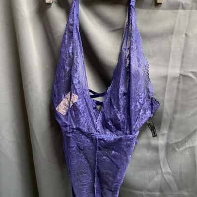 Bras N Things Womens Size 12 Navy Bodysuit