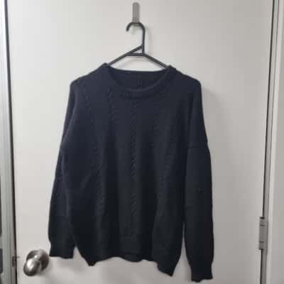 Women's Size 18 Black Crew Neck Jumper 