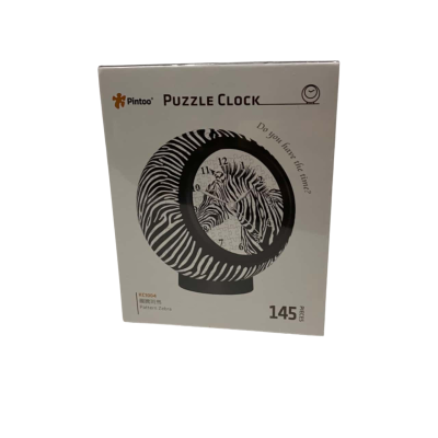 Zebra Themed Puzzle Clock - 145 Pieces