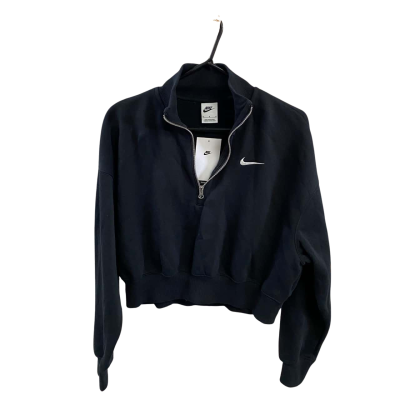 Nike Womens black cropped jumper Size M 