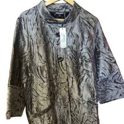  Womens  Size 16 Suit Jacket Black  / Grey / Silver 