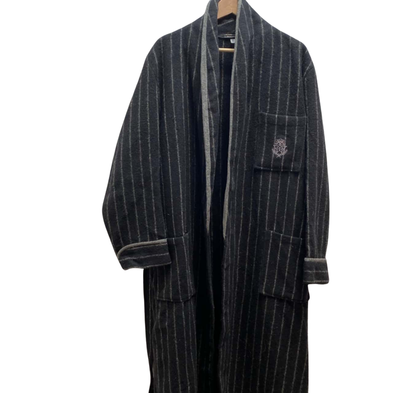 Regal Collection Unisex Black / Grey Winter Robe