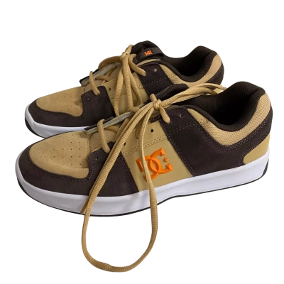 Mens DC Shoes Lynx Zero Skate Sneakers Brown/Orange 