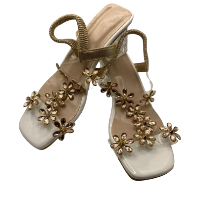  Womens  Size 39 Heels / Sandals Gold / Peach / White 