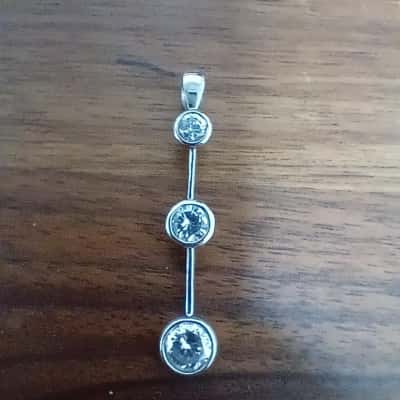 3 Stone Drop Pendant