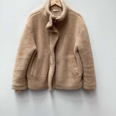 The Upside Womens  Size S Fleece Jacket Beige 