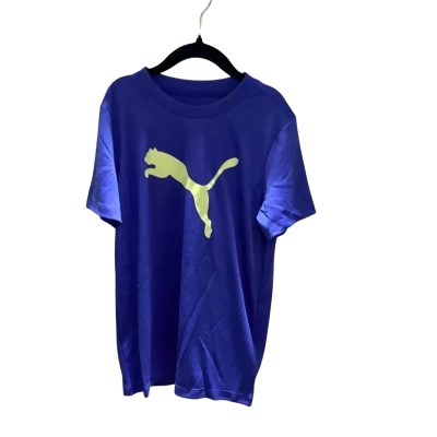 Puma Boys Junior 9-10 Years T-Shirt Blue  RRP $35
